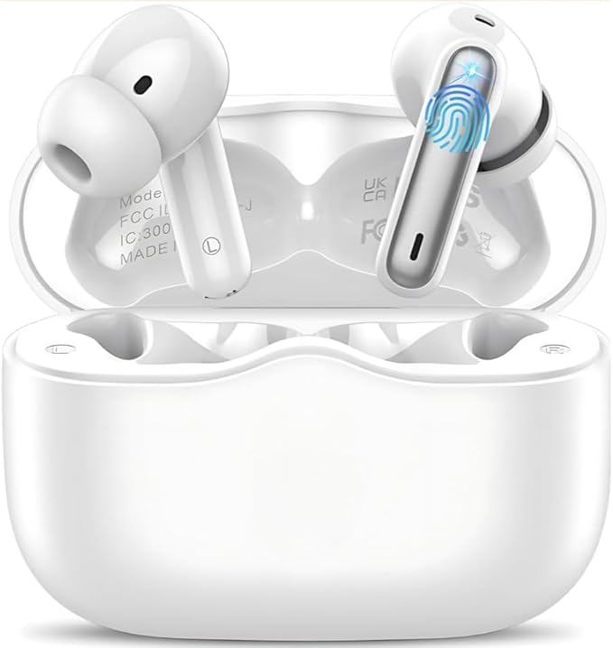 Fone De Ouvido Bluetooth 5.4, Com Borrachinhas, Compatível Com Todo Celular
